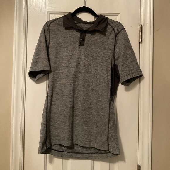 Lululemon Dark Grey and Black Polo Men Size Small - Picture 1 of 3